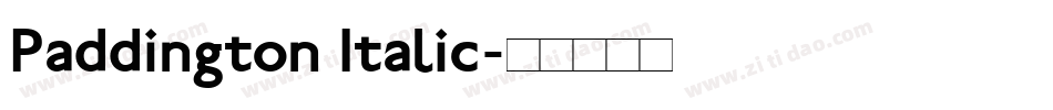 Paddington Italic字体转换